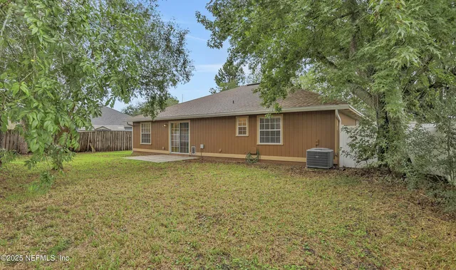 a backyard of a house
