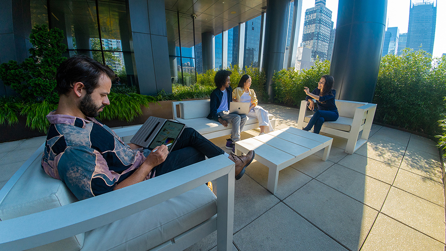 555 10th Avenue, Unit 41M Manhattan, NY 10018 - Photo 14 of 20 a view of a house with backyard sitting area and garden