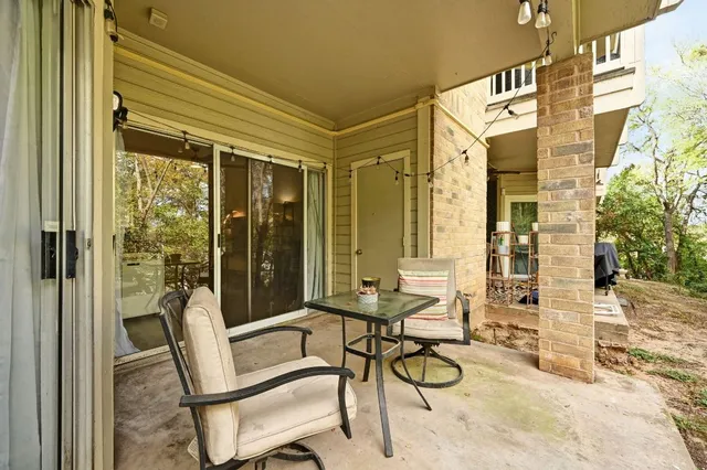 a view of an outdoor seating