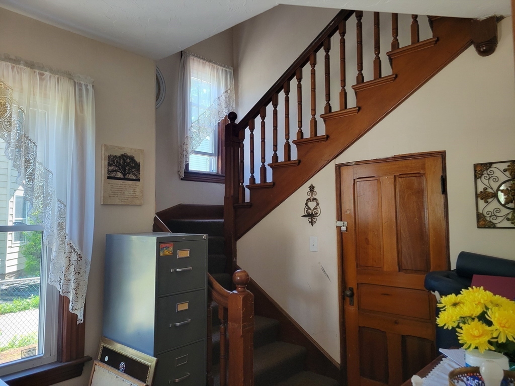 40 June Street Worcester, MA 01602 - Photo 10 of 28 a view of entryway with a window and wooden floor