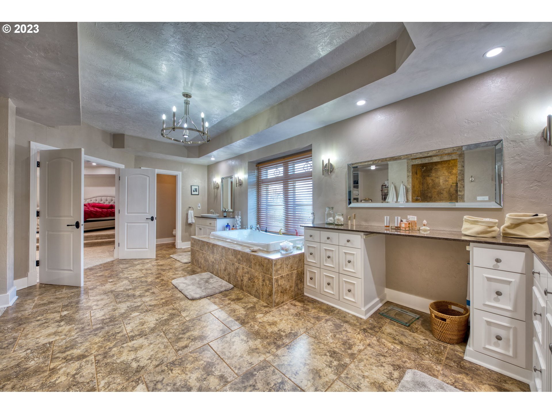 315 Ayres Road Eugene, OR 97408 - Photo 16 of 31 a bathroom with a sink a vanity and a large mirror