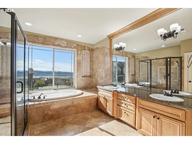 a room with a large window