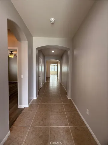 a view of wooden floor in an empty room