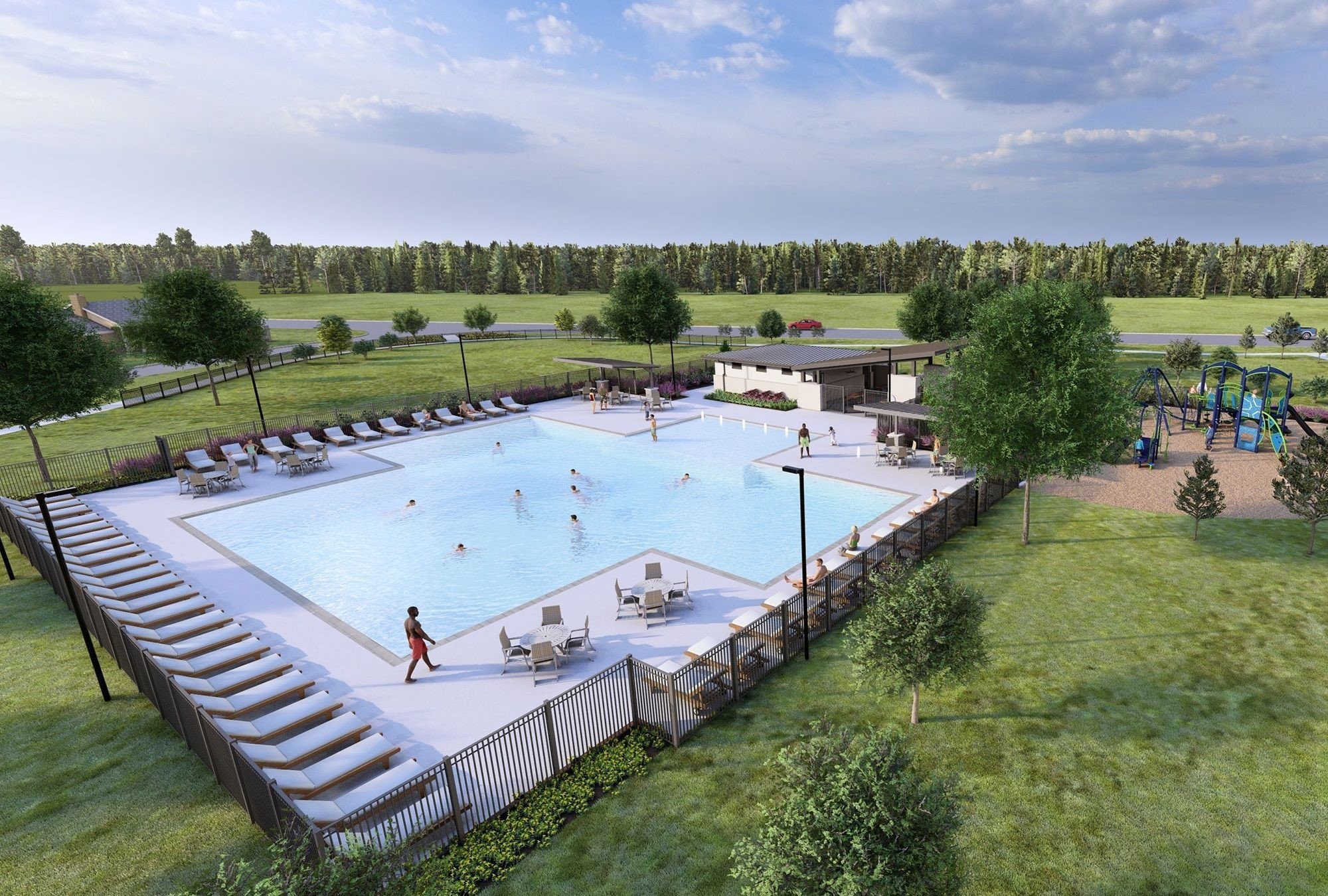 14470 Trumpet Lane Splendora, TX 77372 - Photo 25 of 27 an aerial view of a house having outdoor space patio and mountain view