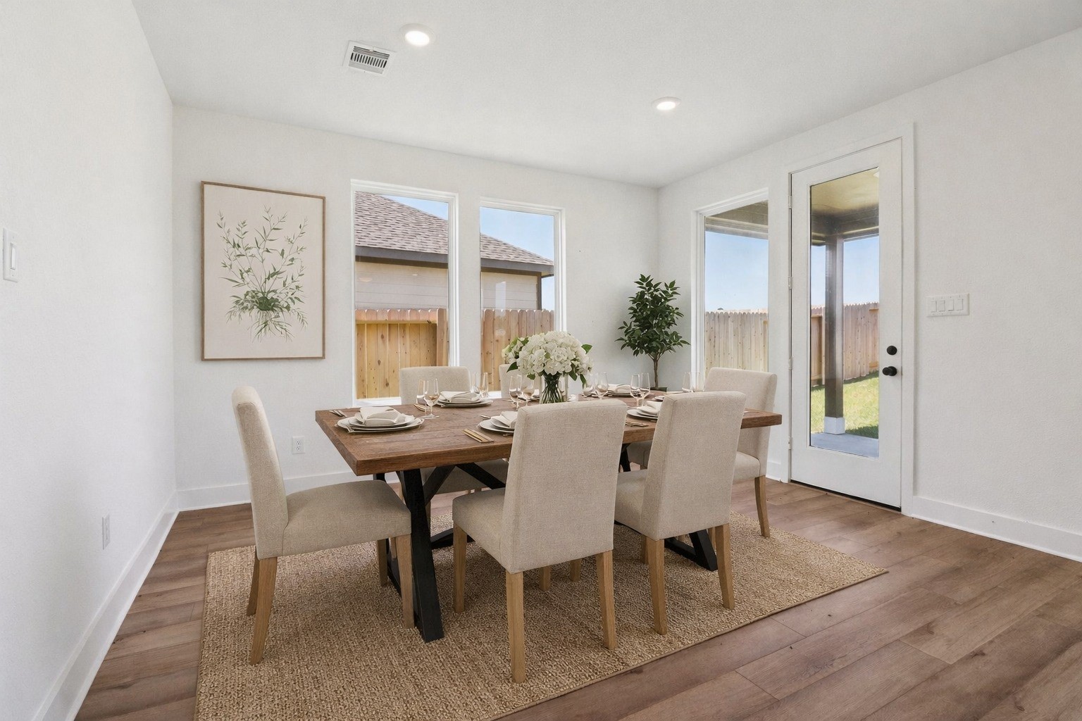 14470 Trumpet Lane Splendora, TX 77372 - Photo 3 of 27 a view of a dining room with furniture and wooden floor