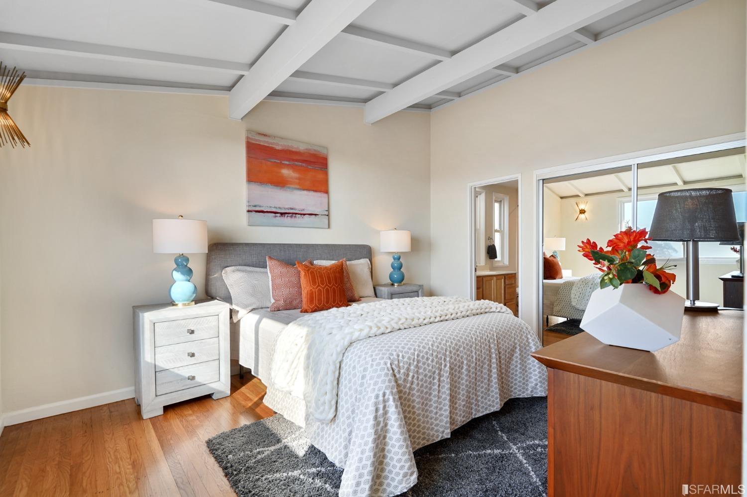 31 Avenida Drive Berkeley, CA 94708 - Photo 16 of 32 a bedroom with a bed and a potted plant