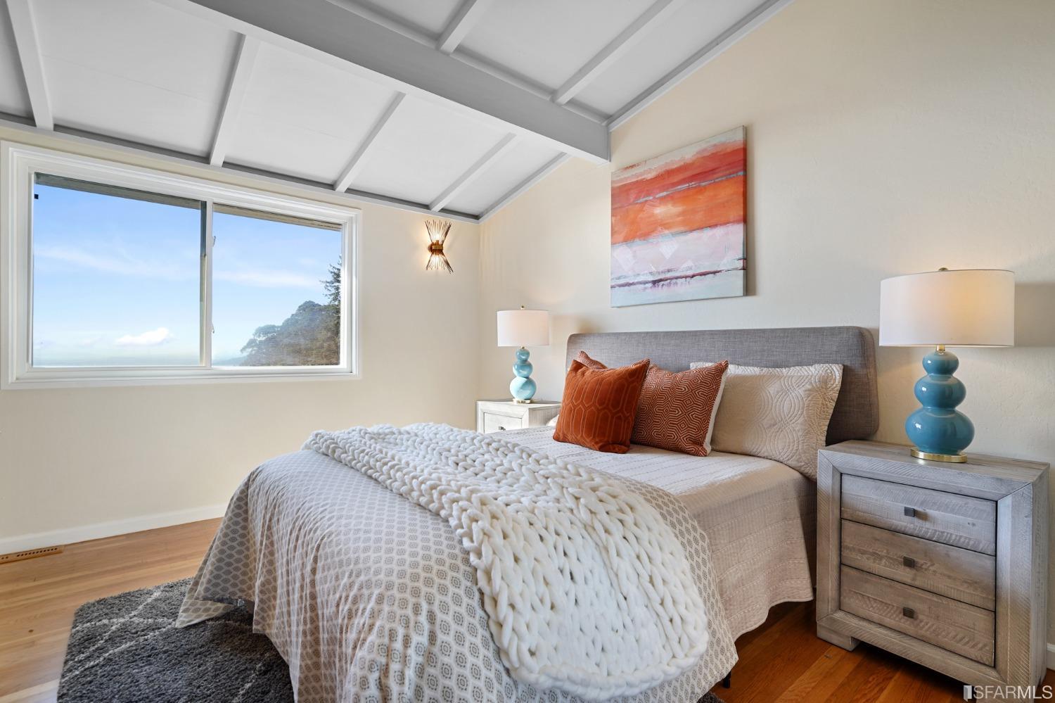 31 Avenida Drive Berkeley, CA 94708 - Photo 17 of 32 a bedroom with a bed and wooden floor