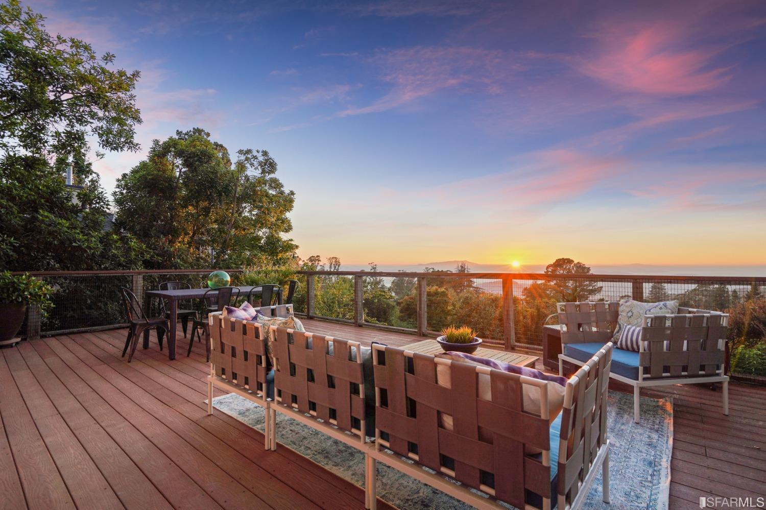 31 Avenida Drive Berkeley, CA 94708 - Photo 9 of 32 a view of a balcony with two chairs and a table