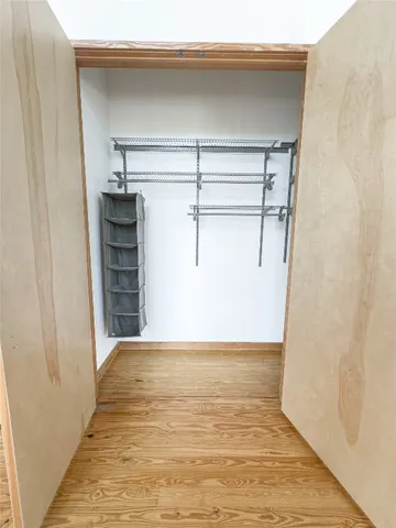 a view of a room with rack on the wall