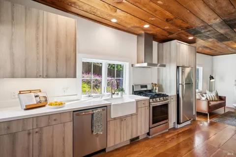 a house with a yard and a trees