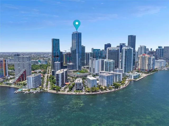 a view of a city with tall buildings