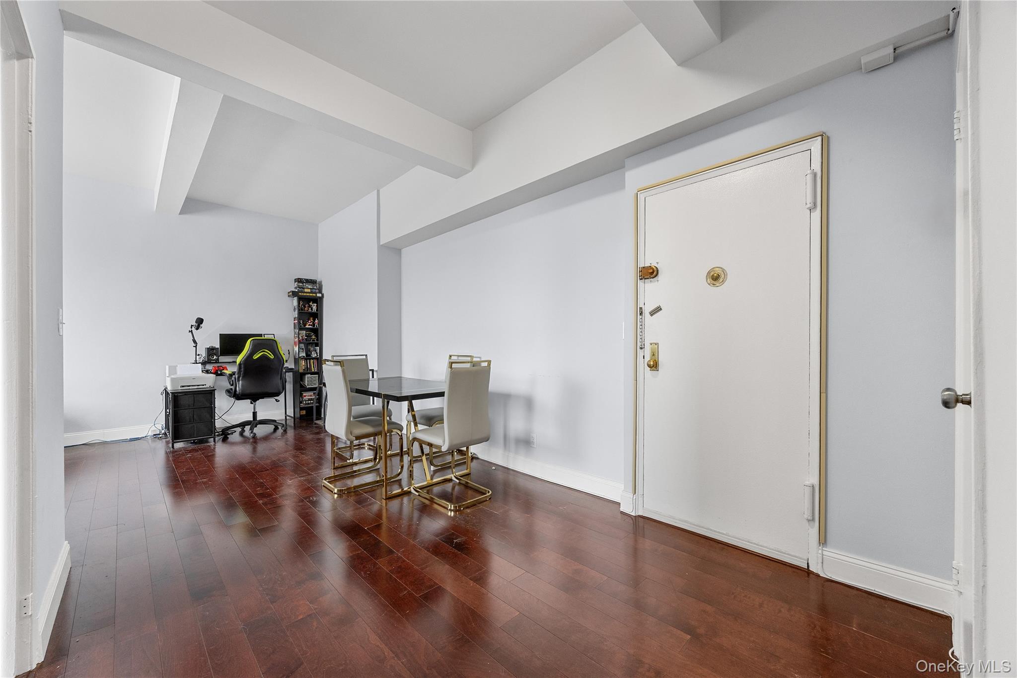 355 Bronx River Road, Unit 1I Yonkers, NY 10704 - Photo 6 of 22 Office with hardwood / wood-style floors and beam ceiling