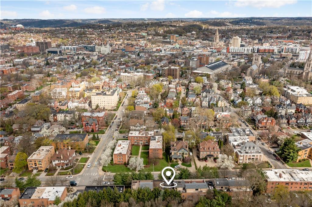 138 North Woodland Road Pittsburgh, PA 15232 - Photo 40 of 50 an aerial view of residential building and trees around