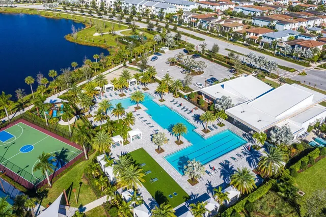 an aerial view of a city