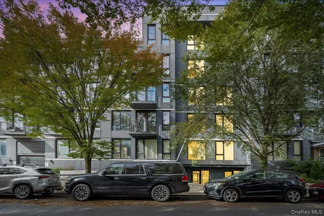 a car parked in front of a house