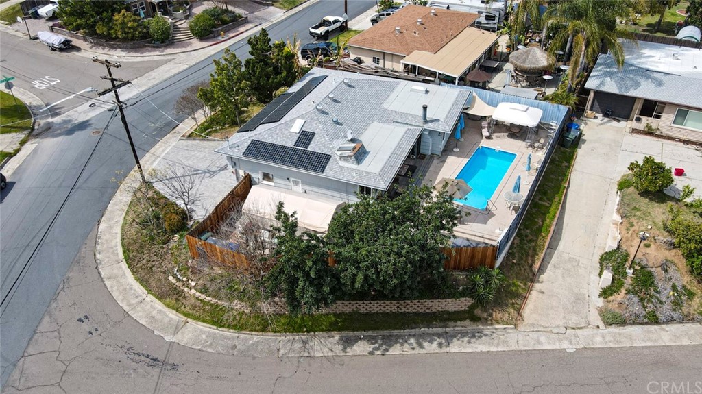 1102 Eucalyptus Drive El Cajon, CA 92020 - Photo 58 of 63 an aerial view of a house with a garden and balcony