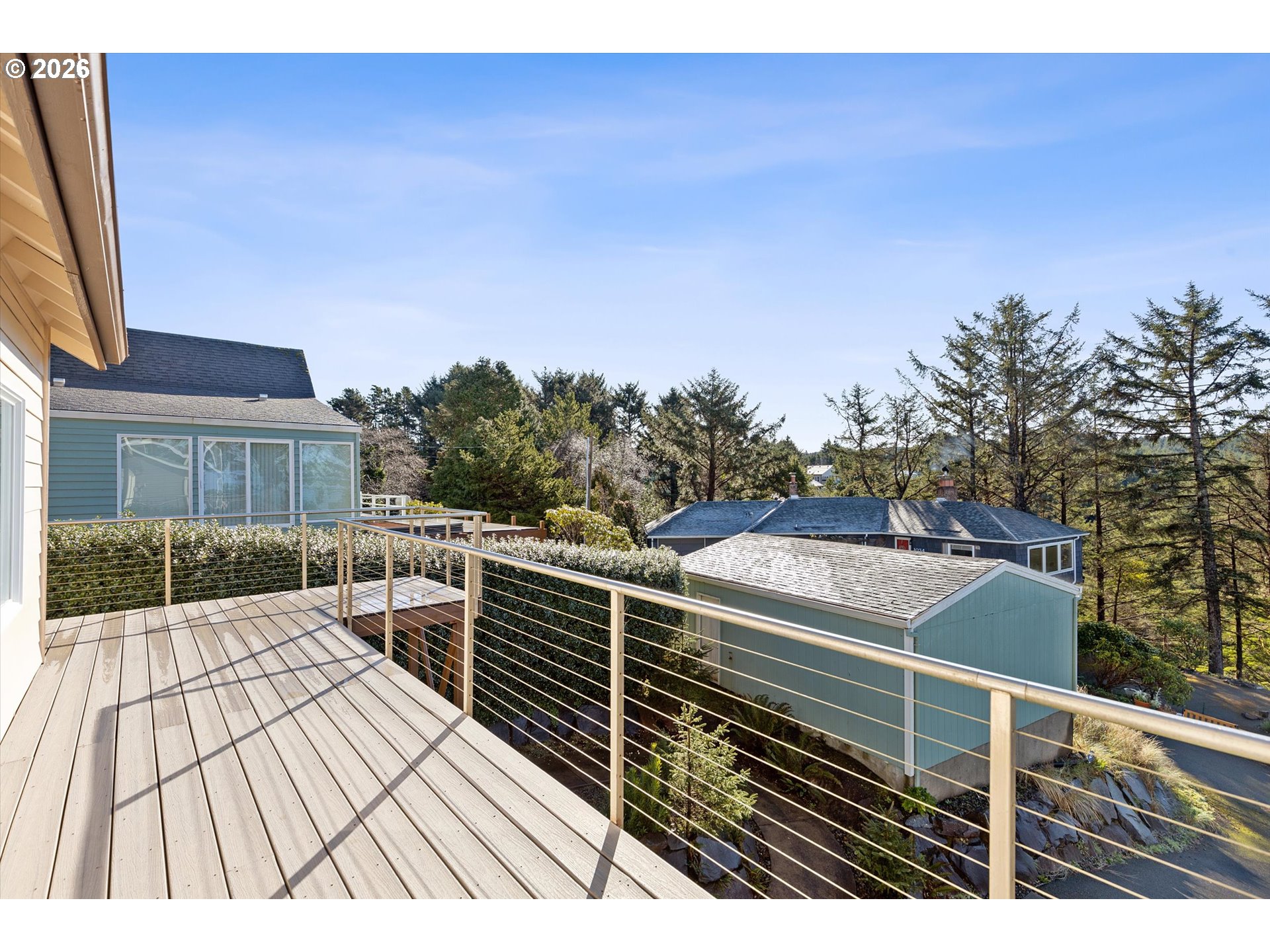 860 Southwest 10th Street Lincoln City, OR 97367 - Photo 41 of 45 a view of deck with wooden floor and fence