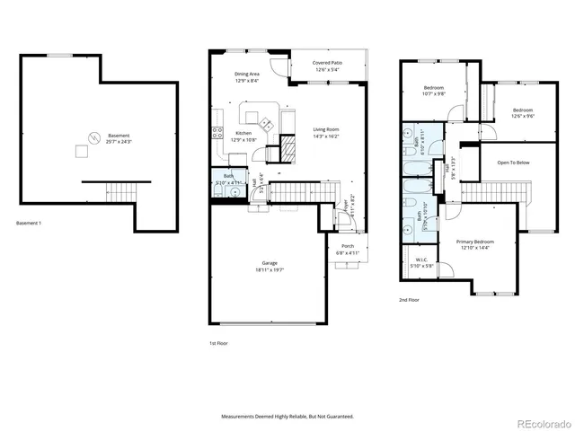 an aerial view of a building with outdoor space