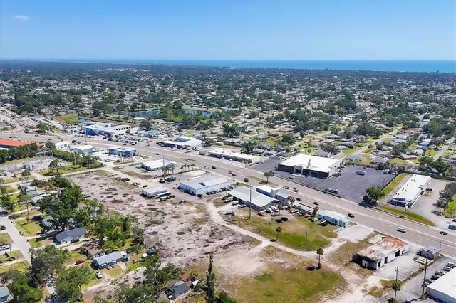 an aerial view of a city