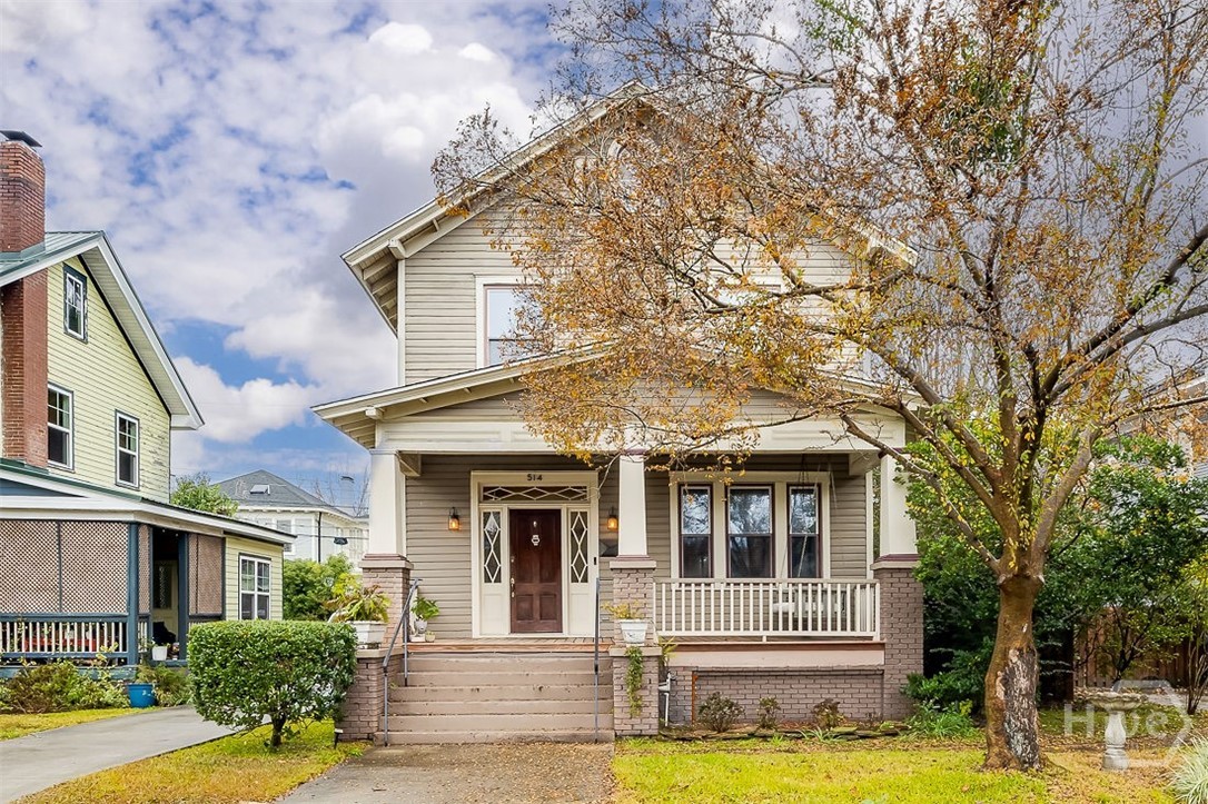 Gracious Craftsman home with a broad front porch.