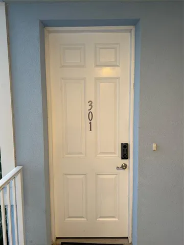 a view of front door