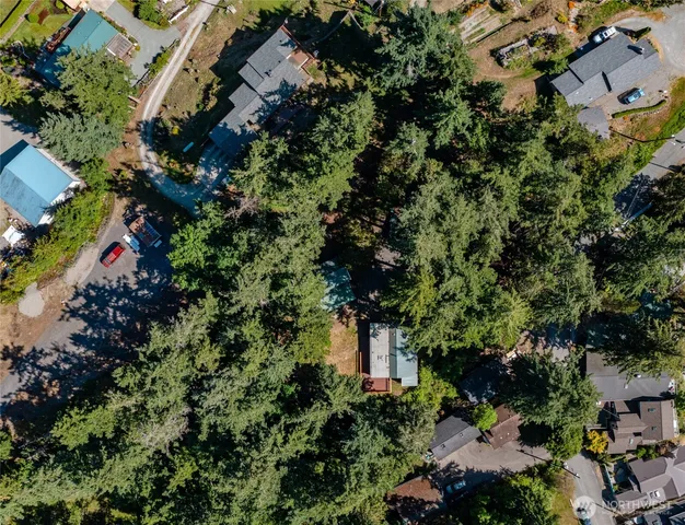 a view of a swimming pool with a lake view