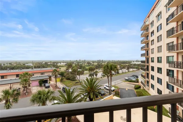 a city view with ocean