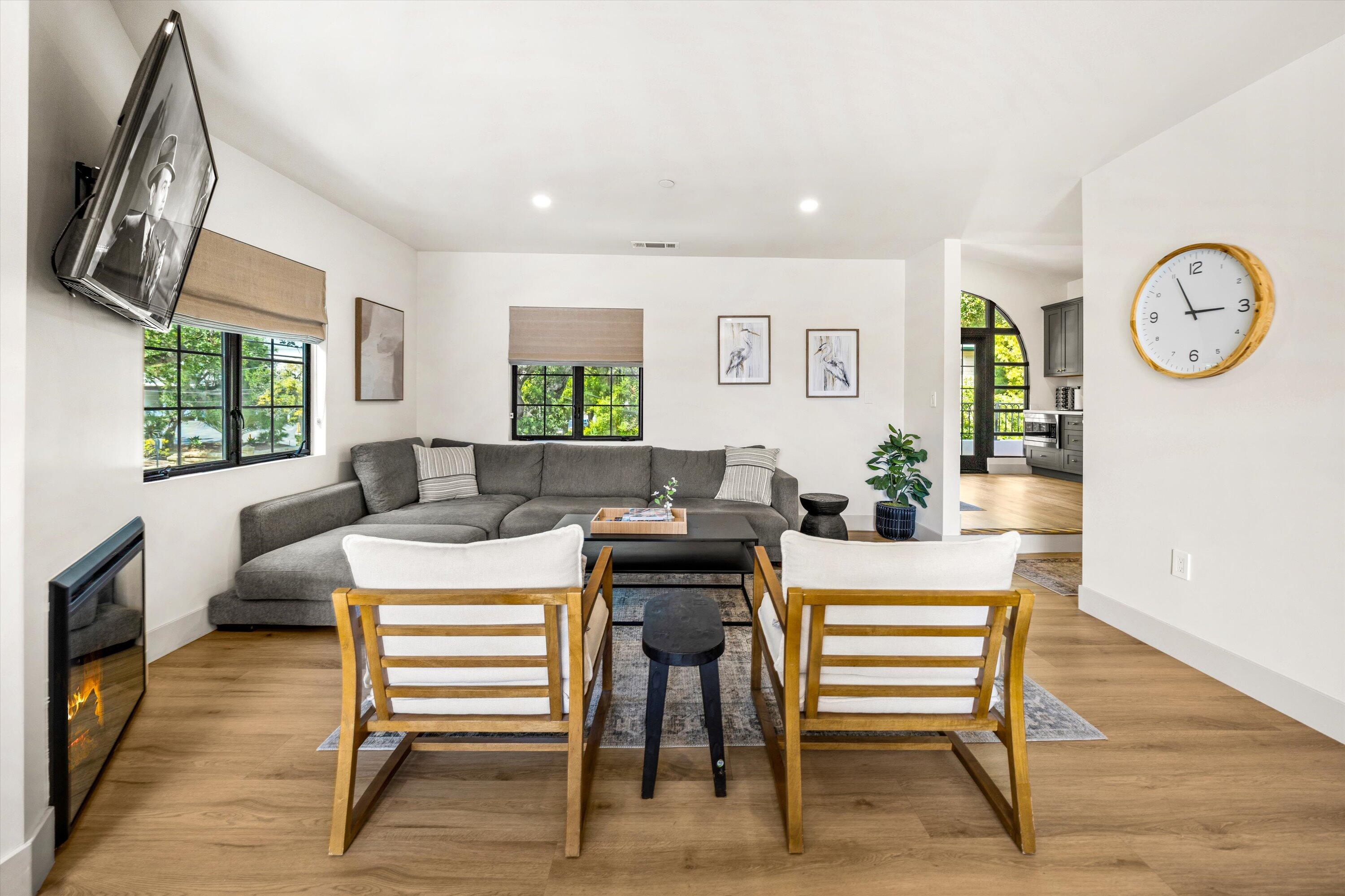 6 East Valerio Street Santa Barbara, CA 93101 - Photo 48 of 74 a view of a dining room with furniture window and wooden floor