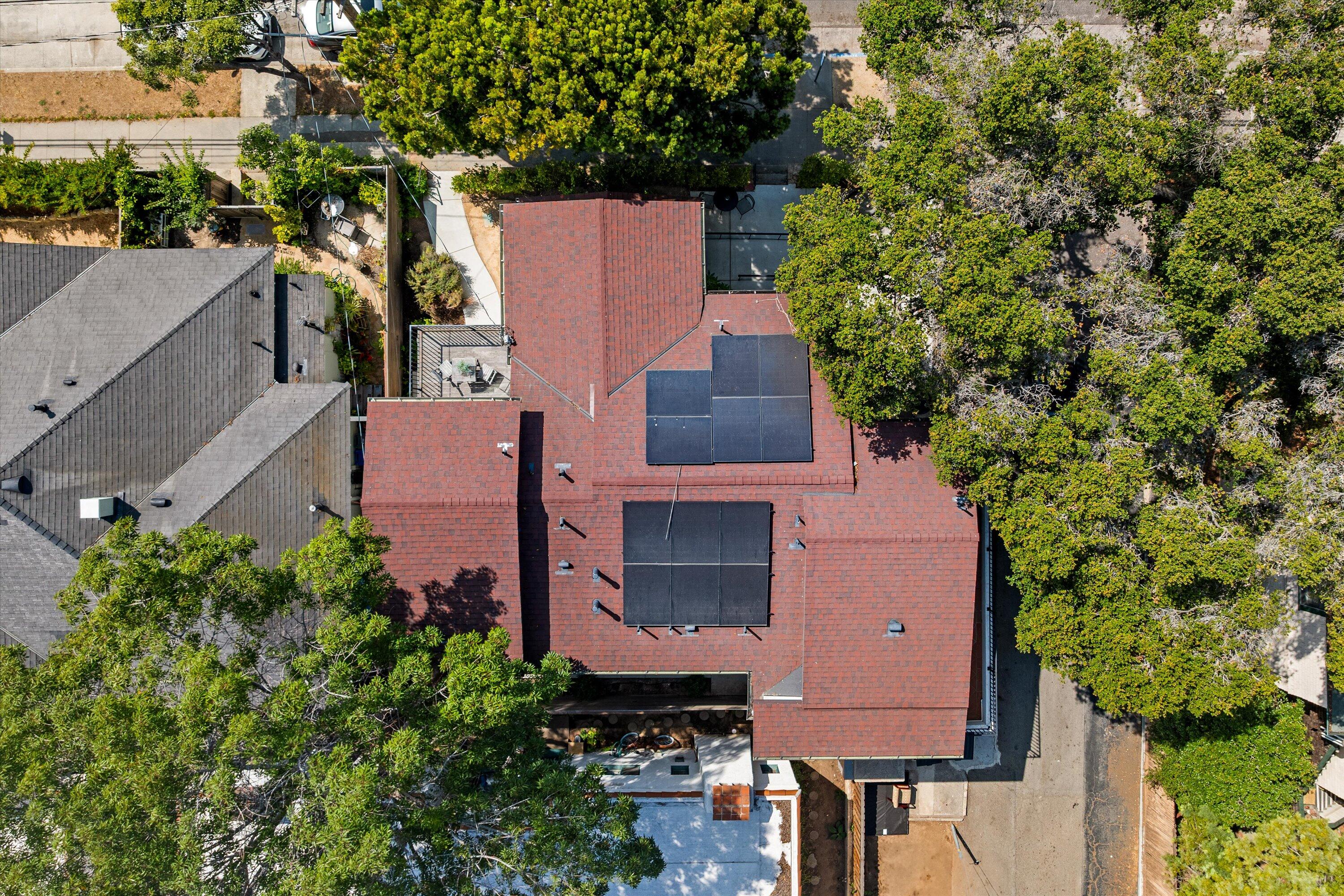 6 East Valerio Street Santa Barbara, CA 93101 - Photo 69 of 74 an aerial view of a house with yard