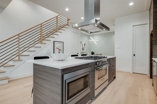 a view of kitchen and utility room