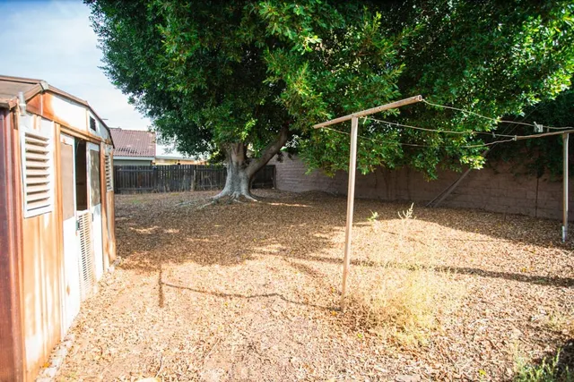 a backyard of a house