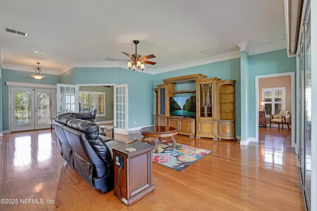 a view of a hallway with workspace