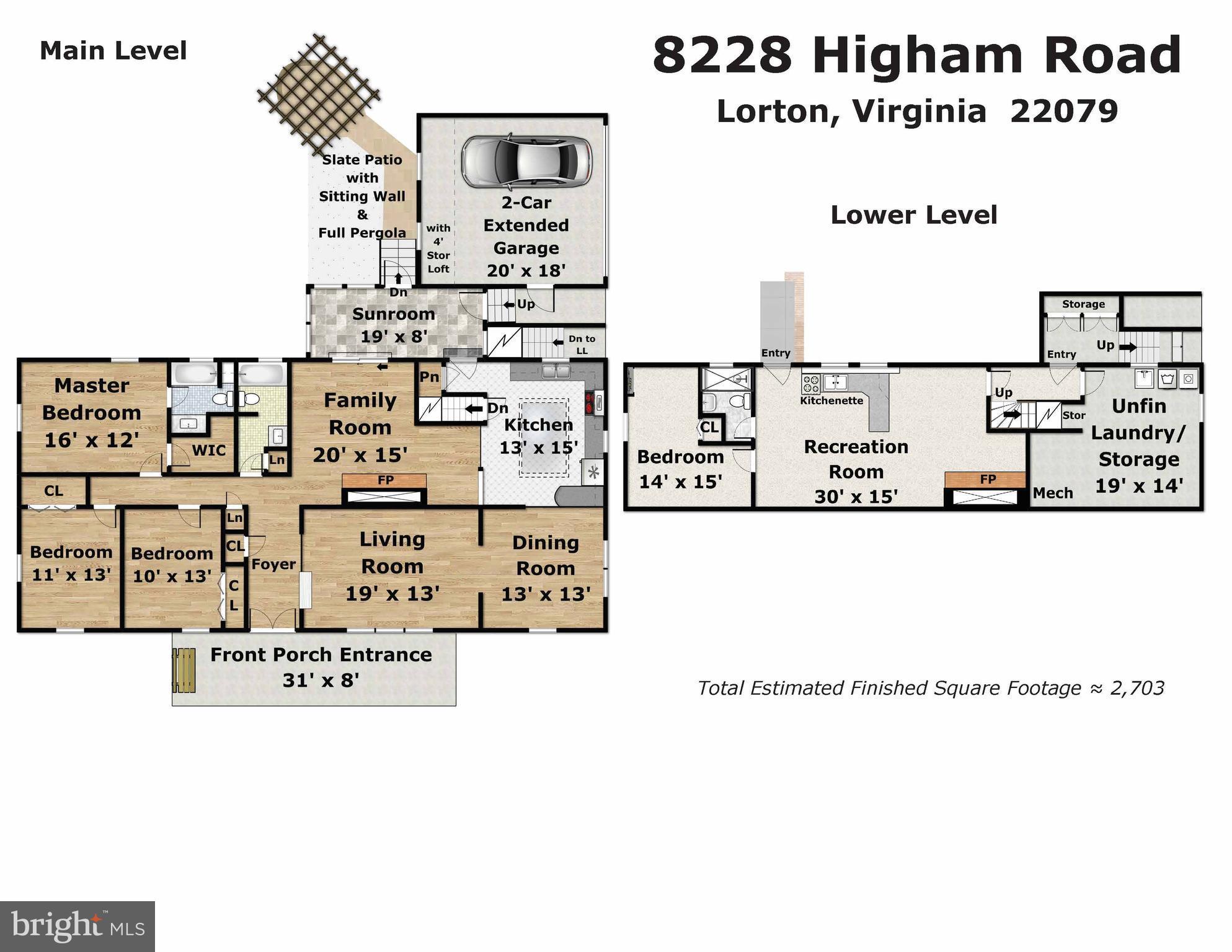 8228 Higham Road Lorton, VA 22079 - Photo 30 of 30 Floor Plan