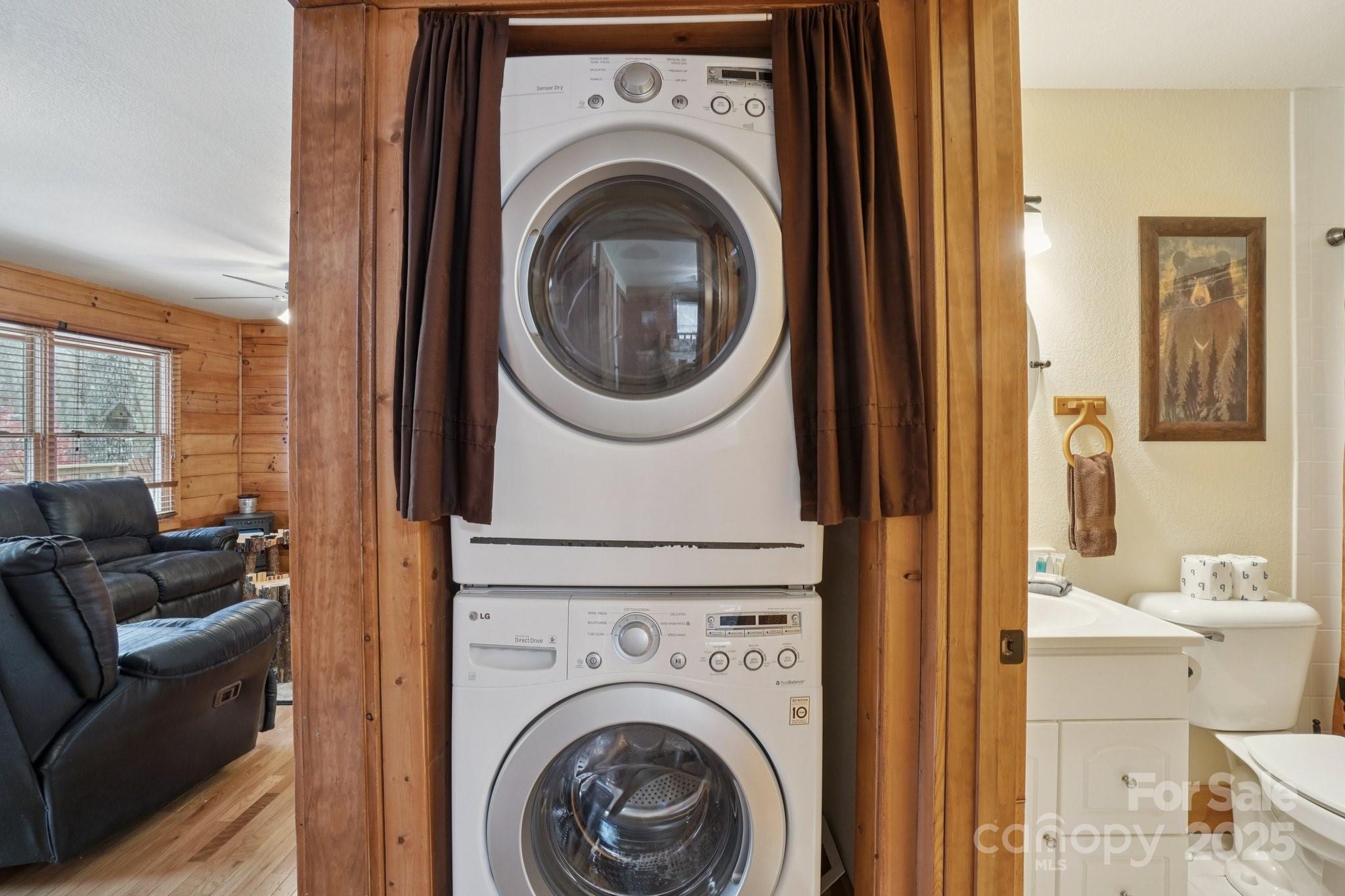 804 Ledbetter Road Robbinsville, NC 28771 - Photo 22 of 27 a view of a hallway with washer and dryer
