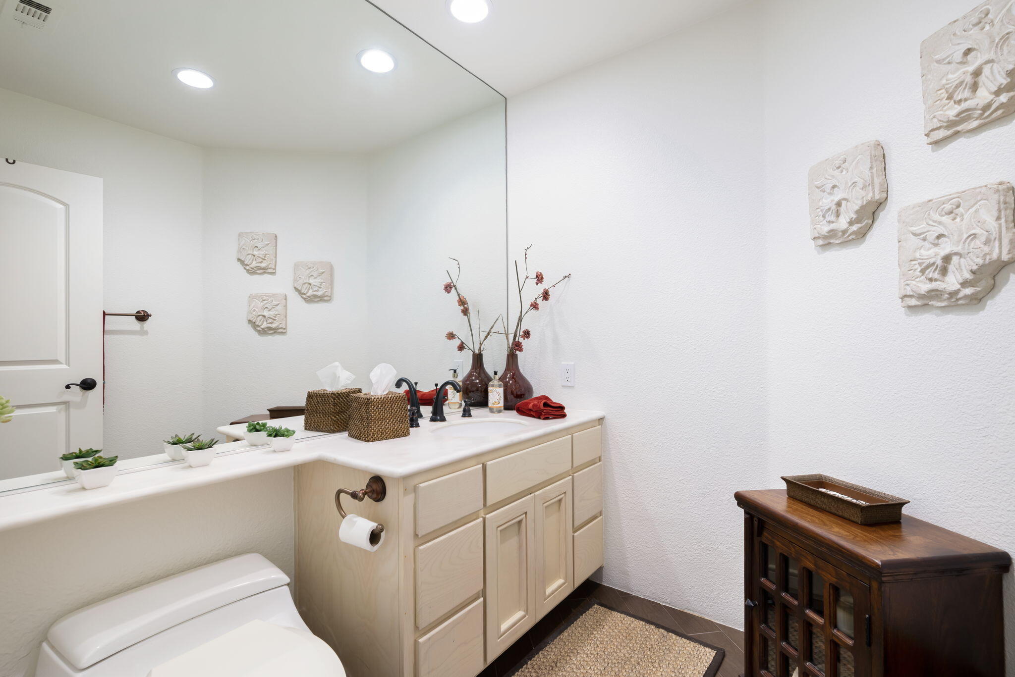 56685 Merion La Quinta, CA 92253 - Photo 47 of 82 a bathroom with a sink toilet and vanity