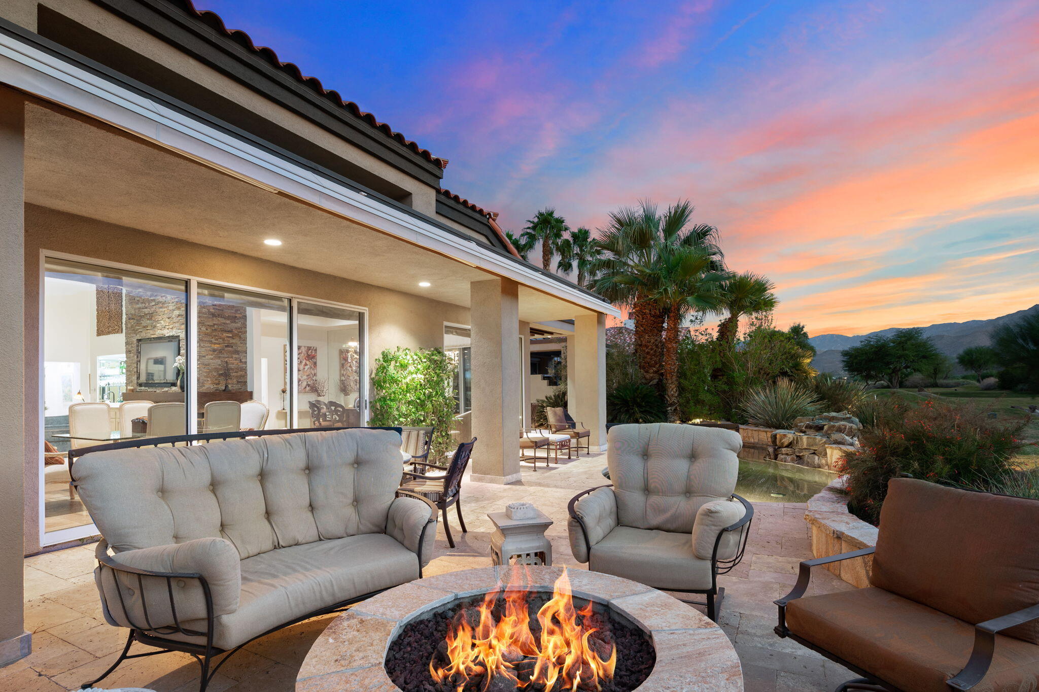 56685 Merion La Quinta, CA 92253 - Photo 6 of 82 a balcony with furniture and a potted plant