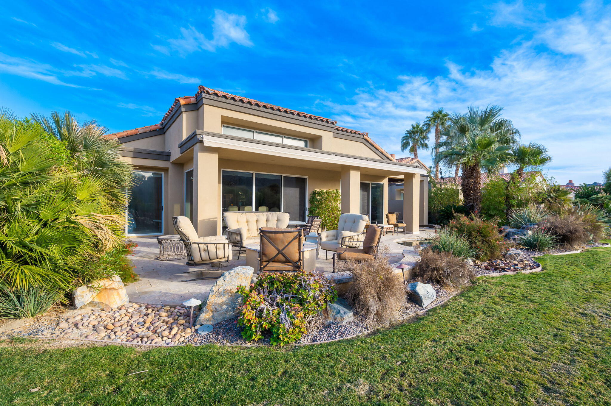 56685 Merion La Quinta, CA 92253 - Photo 80 of 82 a view of a house with backyard porch and sitting area