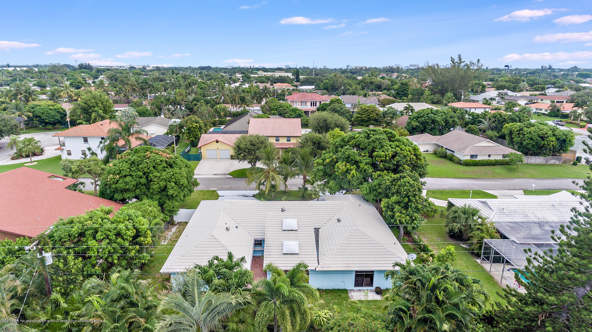 1870 Travis Road West Palm Beach, FL 33406 - Photo 34 of 35 an aerial view of a house with a garden