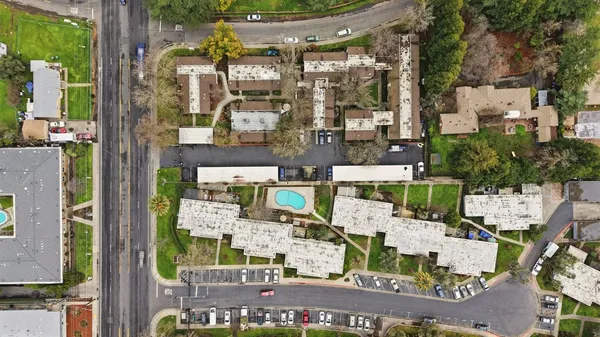 an aerial view of multiple house