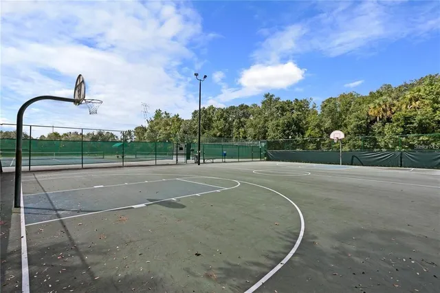 a view of a basketball court