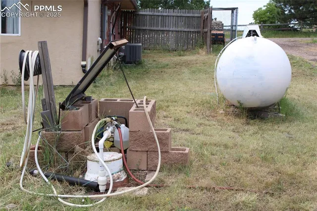 a backyard of a house