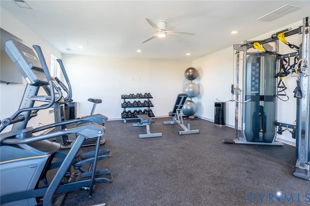 1900 Roseneath Road, Unit 4B Richmond, VA 23230 - Photo 29 of 44 a view of a room with gym equipment