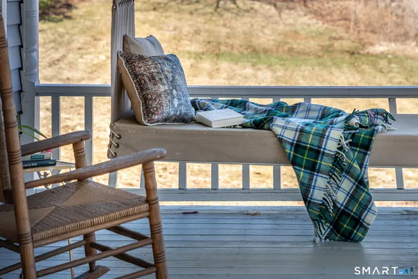 a view of furniture and potted plants