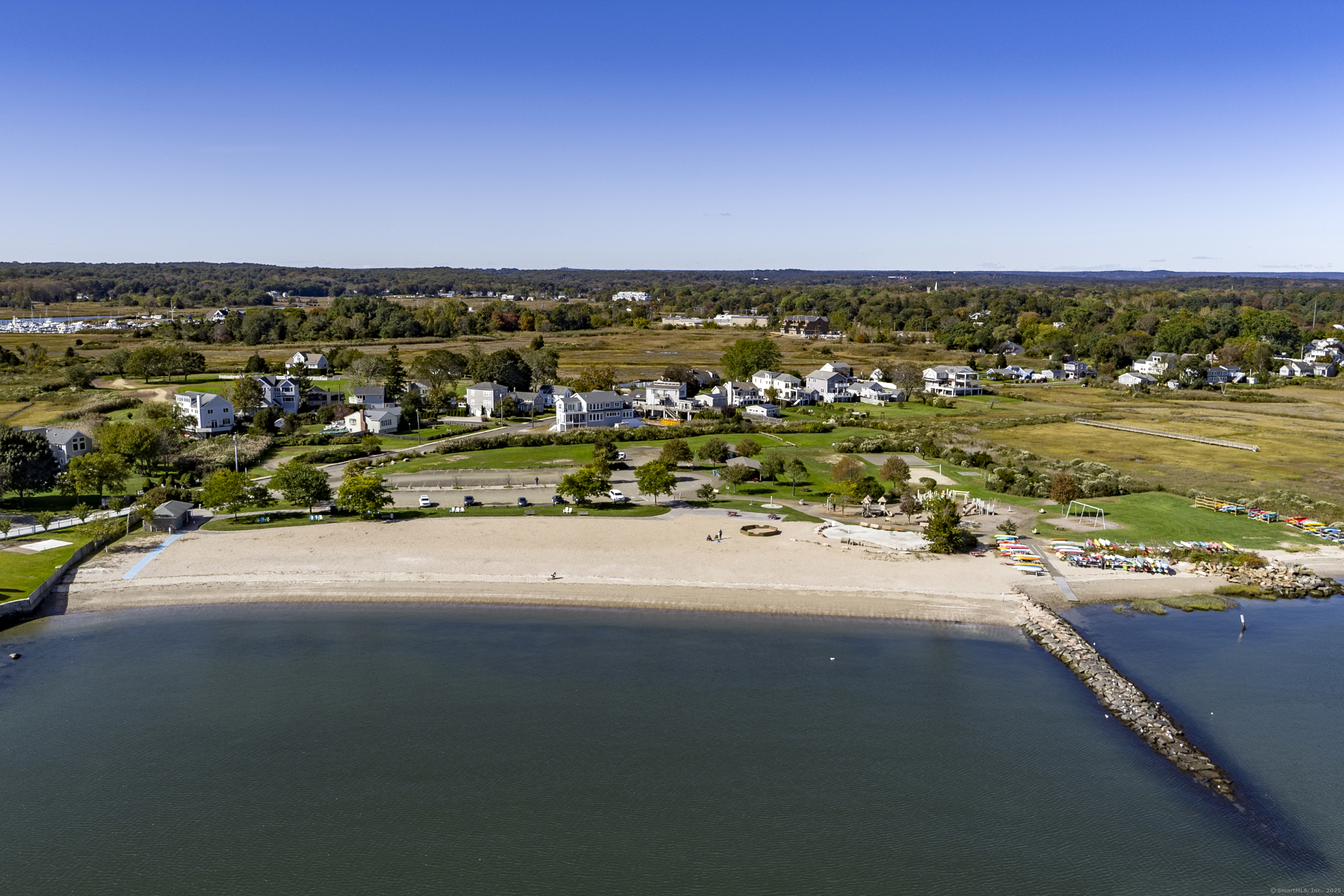 575 Leetes Island Road Guilford, CT 06437 - Photo 39 of 39 an aerial view of a city view and ocean view