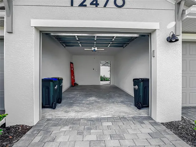a view of a lake with a big yard