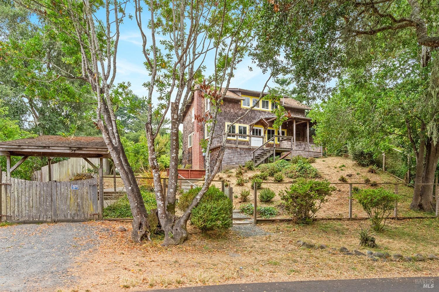5 Cameron Street Inverness, CA 94937 - Photo 1 of 1 a view of a yard in front of a house with large tree