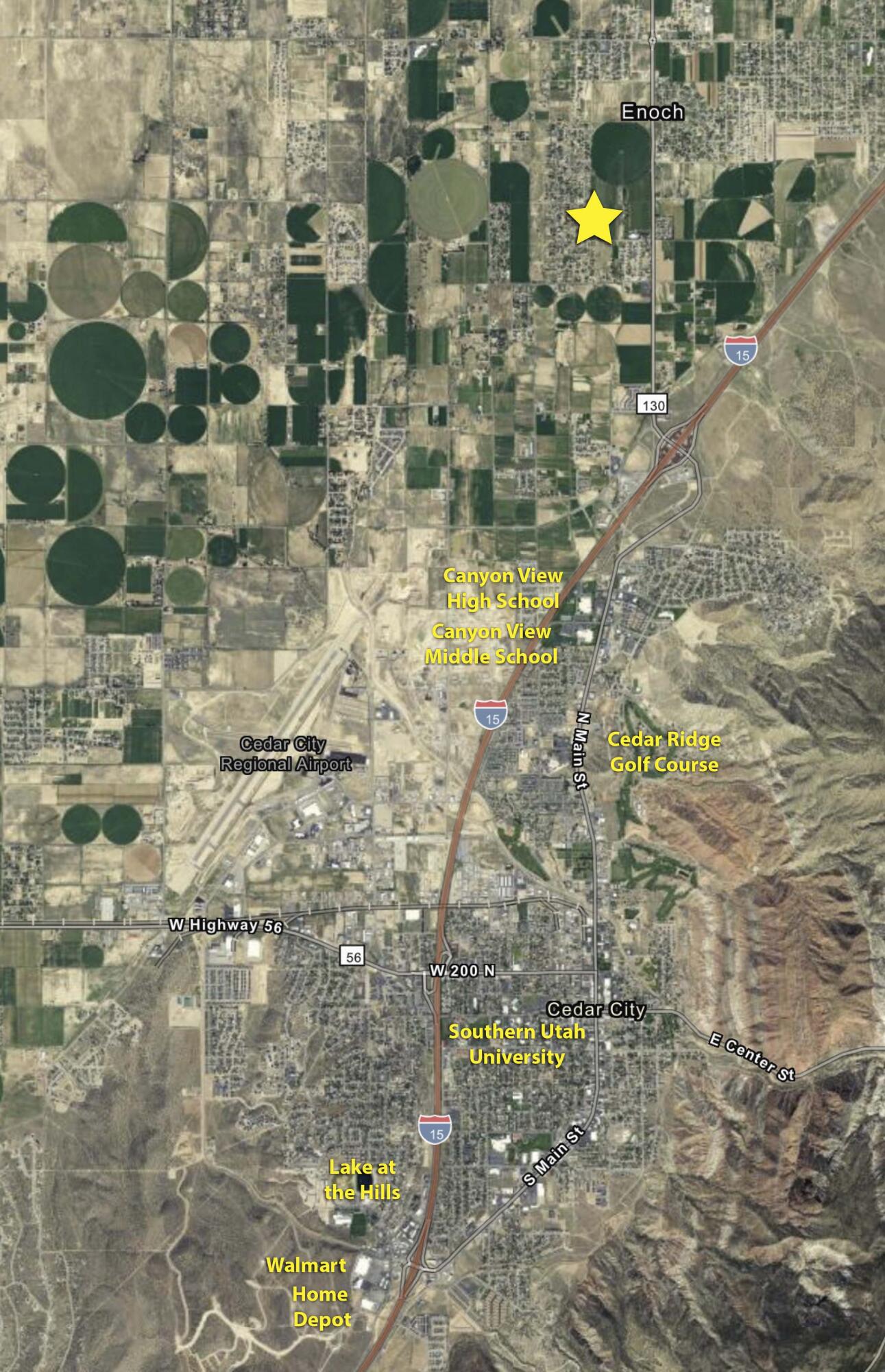 3887 North Hawks Landing Loop Cedar City, UT 84721 - Photo 46 of 46 z99 - Aerial Zoomed Out - 3887 N Hawks L