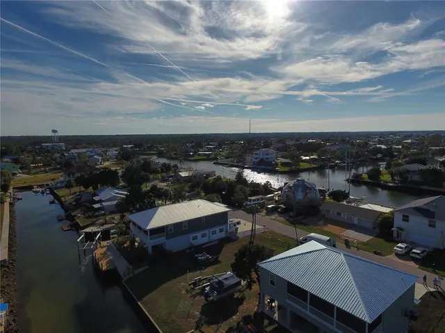 an aerial view of a city