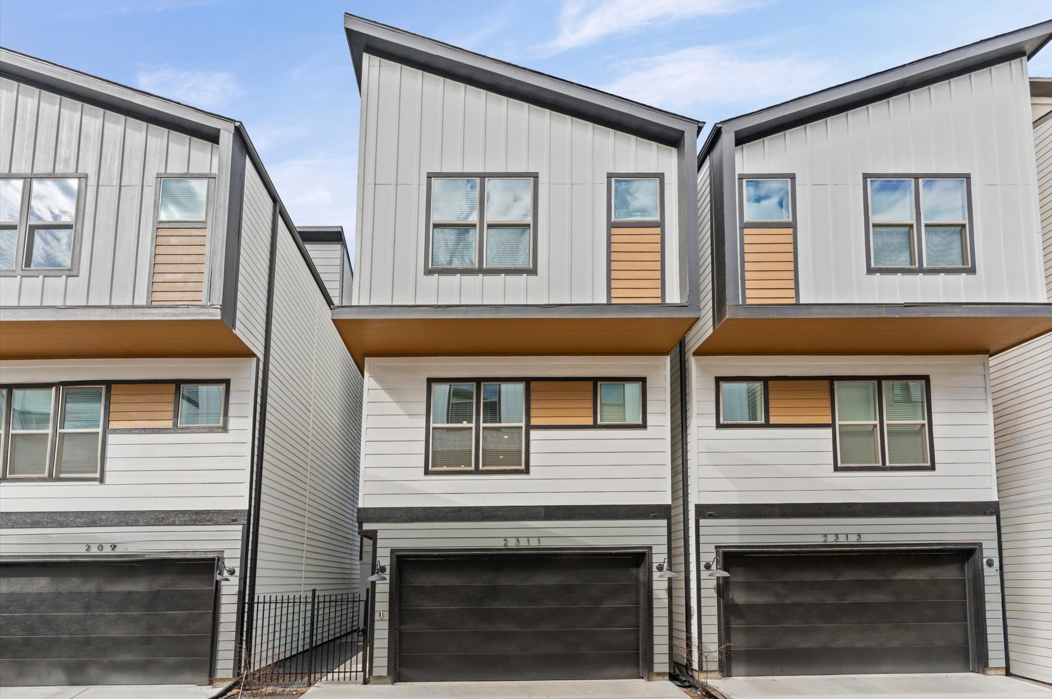 a front view of a house with a balcony