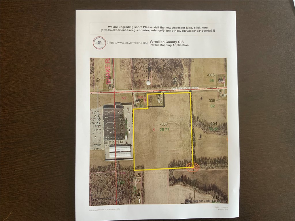 17156 West Newell Road Danville, IL 61834 - Photo 3 of 23 aerial view of property lines with the exception of the black boundaries lines of the house not being sold.